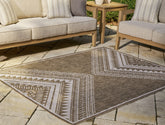 Tampa Furniture Outlet Lutz - Ashley Furniture - Dunsler Rug - 8' x 10' Rug / Brown/Cream - R900011